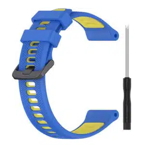 correa de silicona para forerunner 965 955 745 color azul con amarillo