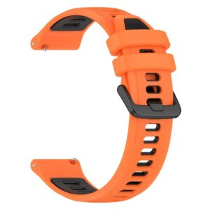 correa de silicona color naranja con negro para reloj garmin venu 2s vivoactive 4s forerunner 265s