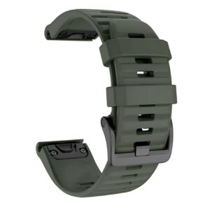 correa silicona verde oliva para reloj garmin forerunner 945 fenix 6 fenix 7