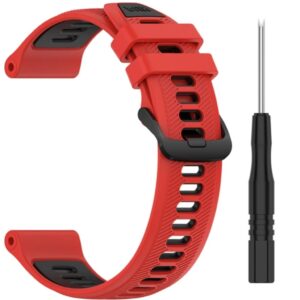 correa reloj garmin forerunner 965 955 745 rojo con negro