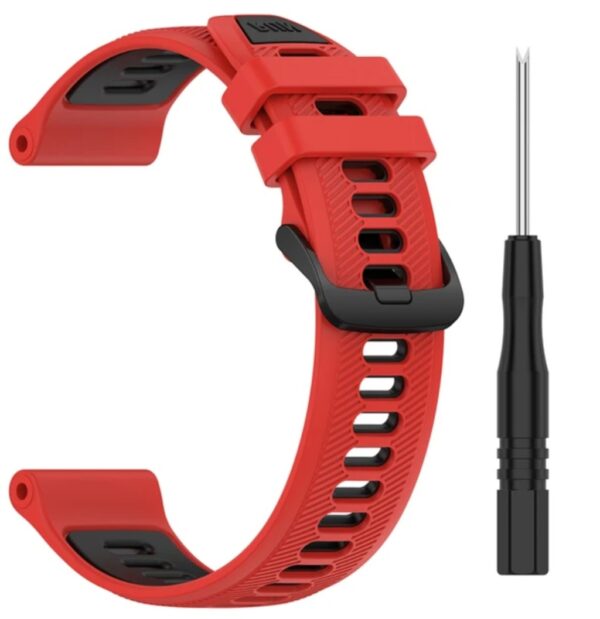 correa reloj garmin forerunner 965 955 745 rojo con negro