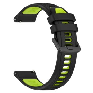 Correa de silicona para reloj garmin forerunner 55 245 vivoactive 5 color negro con verde limón