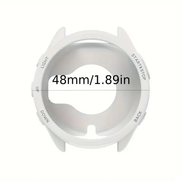 Funda Protectora Silicona Reloj Garmin Forerunner 965 - Blanco - Imagen 3