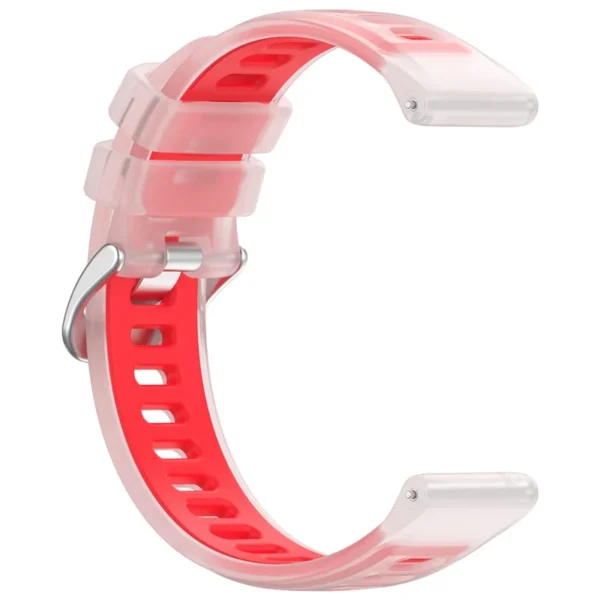 correa rojo con bordes transparentes para reloj garmin forerunner 255 265
