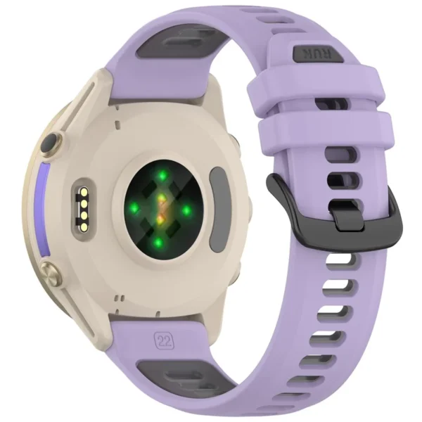 correa morado con negro para reloj garmin forerunner 965 970 955