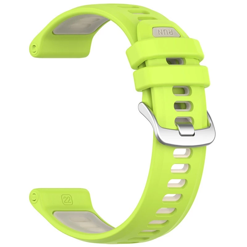 correa verde lima con gris para reloj garmin forerunner 970 955 965