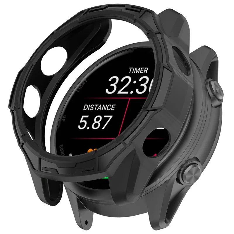 Carcasa de tpu para reloj garmin forerunner 570 (47mm) color negro