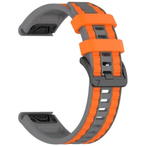 correa garmin fénix 8 22mm gris naranjo