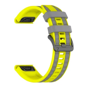 correa verde limón gris para reloj garmin 26mm fenix 8x, fenix 7x, fenix 5x, enduro