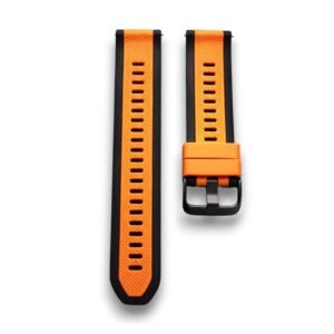 correa 22mm quick release color naranja negro venu2 venu3 vivoactive4